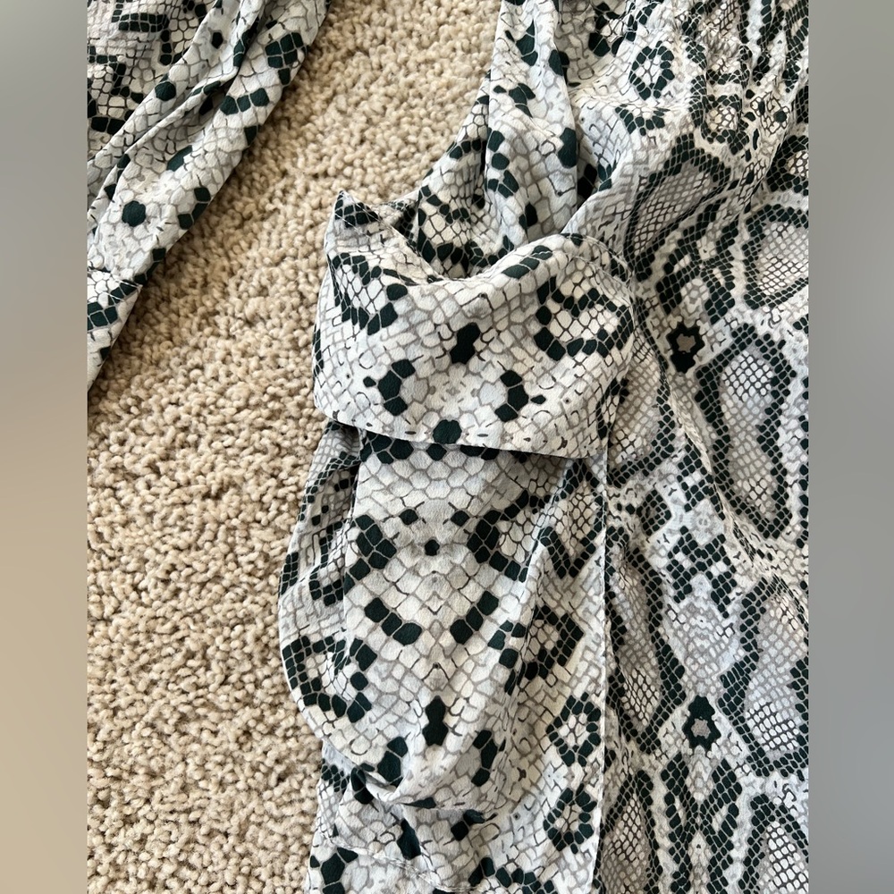 Equipment Snakeskin Print Long Sleeve Dress - Picture 11 of 16